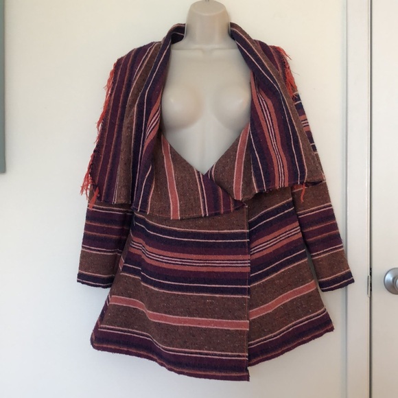 Handmade purple & pink striped jacket 💕💟 - Picture 4 of 14